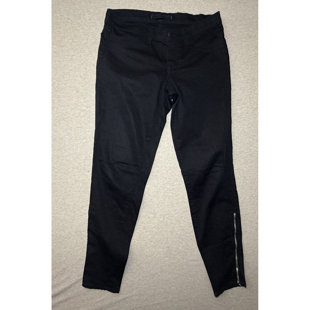 J Brand. Size 27. Black slim straight leg cotton blend pants. zipper ankles